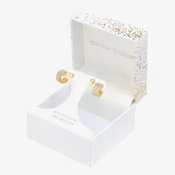 Sparkle Allure Womens Crystal 14K Gold Over Brass 2 Pair Earring Set