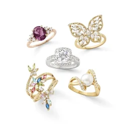 Sparkle Allure Womens Cubic Zirconia 14K Gold Over Brass Butterfly Cocktail Ring