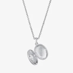 Sparkle Allure Womens Cubic Zirconia Pure Silver Over Brass 18 Inch Locket Necklace
