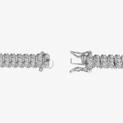 Sparkle Allure Womens Natural White Diamond Accent Pure Silver Over Bronze 7.25 Inch Tennis Bracelet