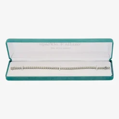 Sparkle Allure Womens Natural Diamond Accent Pure Silver Over Bronze 7.25 Inch Tennis Bracelet