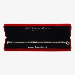 Sparkle Allure Womens Natural White Diamond Accent 7.25 Inch Tennis Bracelet
