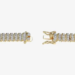 Sparkle Allure Womens Natural White Diamond Accent 7.25 Inch Tennis Bracelet