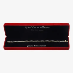 Sparkle Allure Womens Natural White Diamond Accent 7.25 Inch Tennis Bracelet