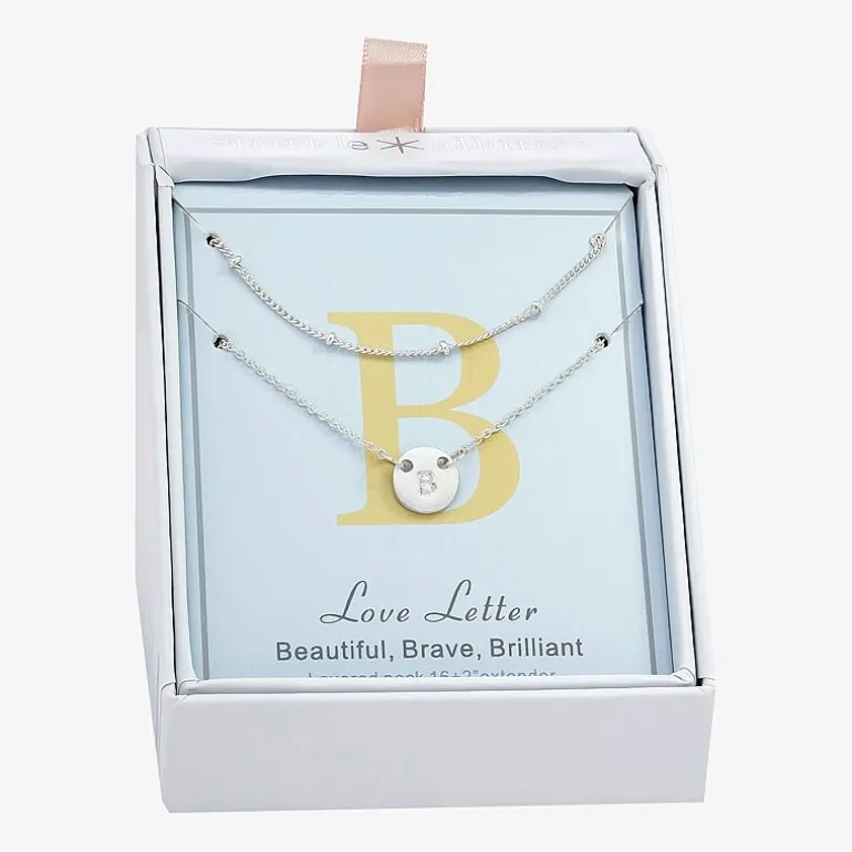 Sparkle Allure Womens Pure Silver Over Brass Necklace Set