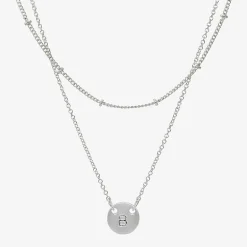 Sparkle Allure Womens Pure Silver Over Brass Necklace Set