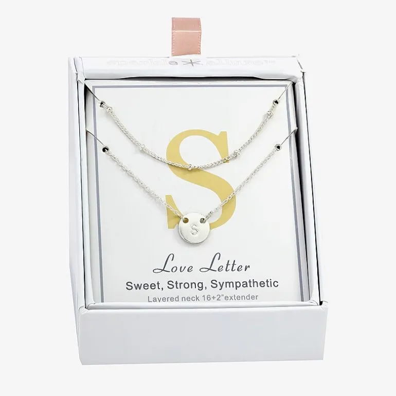 Sparkle Allure Womens Pure Silver Over Brass Necklace Set