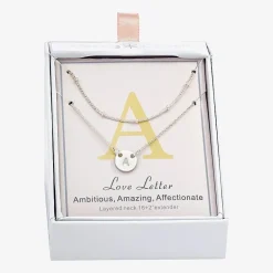 Sparkle Allure Womens Pure Silver Over Brass Necklace Set