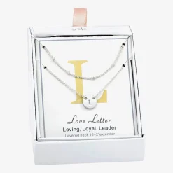 Sparkle Allure Womens Pure Silver Over Brass Necklace Set