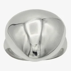 Sparkle Allure Womens Pure Silver Over Brass Dome Cocktail Ring