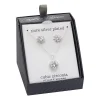 Sparkle Allure Womens White Cubic Zirconia Pure Silver Over Brass Sunburst 2-pc. Jewelry Set