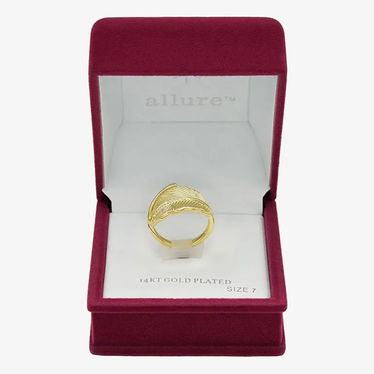 Sparkle Allure Wrap Womens 3MM 14K Gold Over Brass Bypass Band