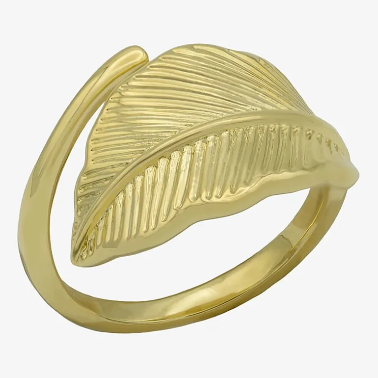Sparkle Allure Wrap Womens 3MM 14K Gold Over Brass Bypass Band