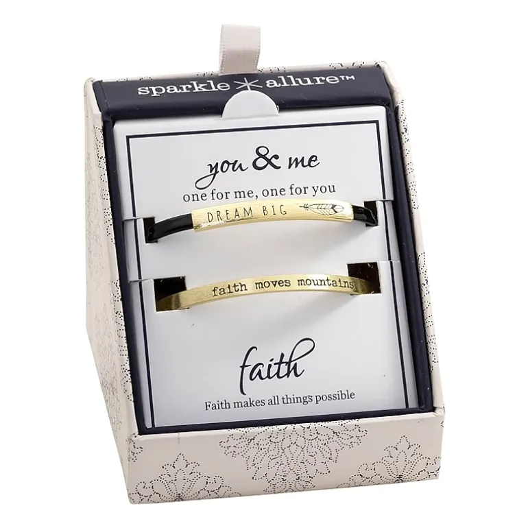 Sparkle Allure You & Me Womens 2-pc. 14K Gold Over Brass Bracelet Set