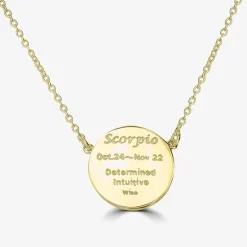 Sparkle Allure Zodiac Coin Womens Crystal 14K Gold Over Brass Round 16 Inch Pendant Necklace