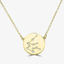 Sparkle Allure Zodiac Coin Womens Crystal 14K Gold Over Brass Round 16 Inch Pendant Necklace