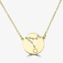 Sparkle Allure Zodiac Coin Womens Crystal 14K Gold Over Brass Round 16 Inch Pendant Necklace