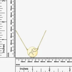 Sparkle Allure Zodiac Coin Womens Crystal 14K Gold Over Brass Round 16 Inch Pendant Necklace