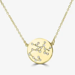Sparkle Allure Zodiac Coin Womens Crystal 14K Gold Over Brass Round 16 Inch Pendant Necklace
