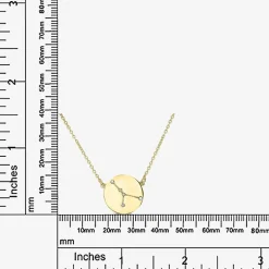 Sparkle Allure Zodiac Coin Womens Crystal 14K Gold Over Brass Round 16 Inch Pendant Necklace