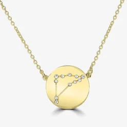 Sparkle Allure Zodiac Coin Womens Crystal 14K Gold Over Brass Round 16 Inch Pendant Necklace
