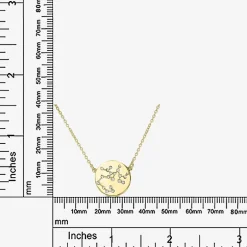 Sparkle Allure Zodiac Coin Womens Crystal 14K Gold Over Brass Round 16 Inch Pendant Necklace
