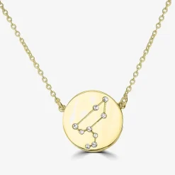 Sparkle Allure Zodiac Coin Womens Crystal 14K Gold Over Brass Round 16 Inch Pendant Necklace