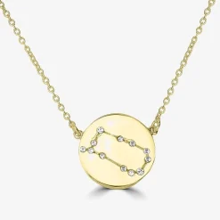 Sparkle Allure Zodiac Coin Womens Crystal 14K Gold Over Brass Round 16 Inch Pendant Necklace