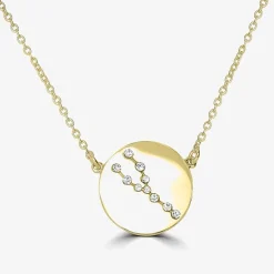 Sparkle Allure Zodiac Coin Womens Crystal 14K Gold Over Brass Round 16 Inch Pendant Necklace