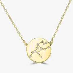 Sparkle Allure Zodiac Coin Womens Crystal 14K Gold Over Brass Round 16 Inch Pendant Necklace