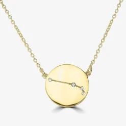 Sparkle Allure Zodiac Coin Womens Crystal 14K Gold Over Brass Round 16 Inch Pendant Necklace
