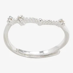 Sparkle Allure Zodiac Womens Cubic Zirconia Pure Silver Over Brass Band