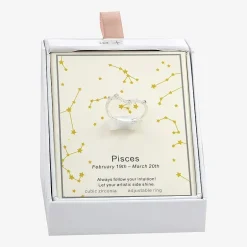 Sparkle Allure Zodiac Womens Cubic Zirconia Pure Silver Over Brass Band