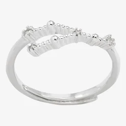 Sparkle Allure Zodiac Womens Cubic Zirconia Pure Silver Over Brass Band