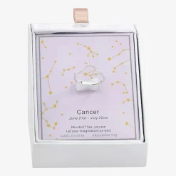 Sparkle Allure Zodiac Womens Cubic Zirconia Pure Silver Over Brass Band