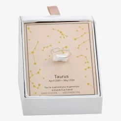 Sparkle Allure Zodiac Womens Cubic Zirconia Pure Silver Over Brass Band