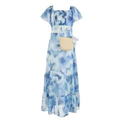 Speechless Big Kid Girls Short Sleeve Flutter Floral Maxi Dress