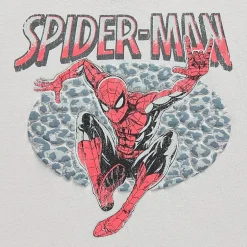 Spider Man Boyfriend Tee Womens Juniors Crew Neck Short Sleeve Loose Fit Spiderman Graphic T-Shirt