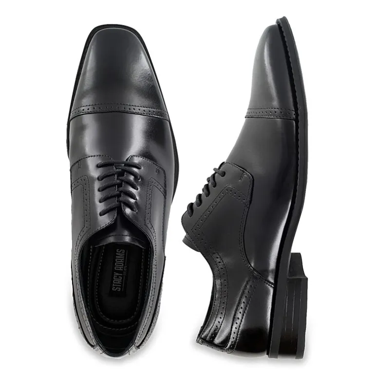 Stacy Adams® Waltham Mens Leather Cap Toe Lace Oxford Dress Shoes