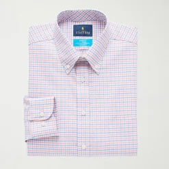 Stafford Coolmax All Season Ecomade Oxford Mens Regular Fit Stretch Fabric Wrinkle Free Long Sleeve Dress Shirt