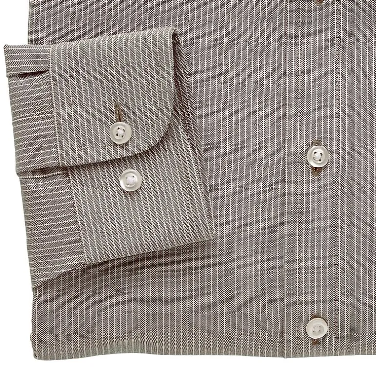 Stafford Coolmax All Season Ecomade Oxford Mens Regular Fit Stretch Fabric Wrinkle Free Long Sleeve Dress Shirt
