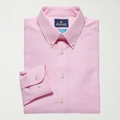 Stafford Coolmax All Season Ecomade Mens Classic Fit Stretch Fabric Wrinkle Free Long Sleeve Dress Shirt