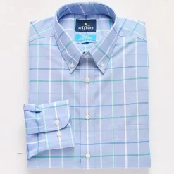 Stafford Coolmax All Season Ecomade Oxford Mens Slim Fit Stretch Fabric Wrinkle Free Long Sleeve Dress Shirt