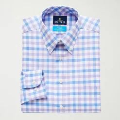 Stafford Coolmax All Season Ecomade Oxford Mens Slim Fit Stretch Fabric Wrinkle Free Long Sleeve Dress Shirt