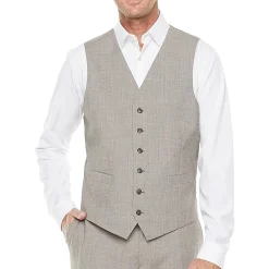 Stafford Coolmax All Season Ecomade Mens Regular Fit Plaid Big and Tall Suit Jacket