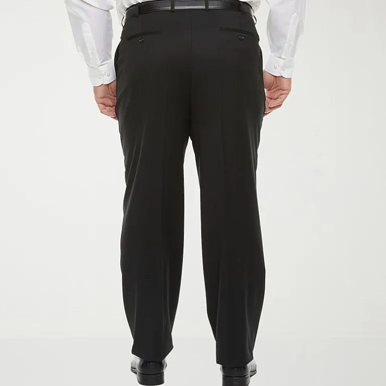 Stafford Coolmax All Season Ecomade Mens Big and Tall Classic Fit Flat Front Suit Pant