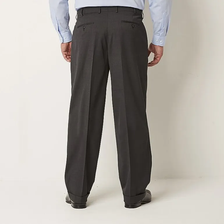 Stafford Coolmax All Season Ecomade Mens Big and Tall Classic Fit Pleated Front Suit Pant