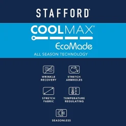 Stafford Coolmax All Season Ecomade Mens Big and Tall Classic Fit Tuxedo Pant