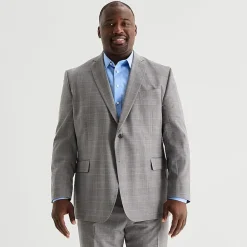 Stafford Coolmax All Season Ecomade Mens Big and Tall Plaid Suit Separates