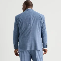 Stafford Coolmax All Season Ecomade Mens Big and Tall Plaid Suit Separates